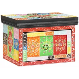 vidaXL Nachttisch Mehrfarbig 40 x 30 x 28 cm Massivholz Mango