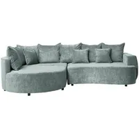 Carryhome Ecksofa, Mintgrün, Textil, 3-Sitzer, Füllung: Schaumstoff, Ottomane links, L-Form, 307x194 cm, Stoffauswahl, seitenverkehrt erhältlich, Schlafen auf Sitzhöhe, Wohnzimmer, Sofas & Couches, Wohnlandschaften, Ecksofas