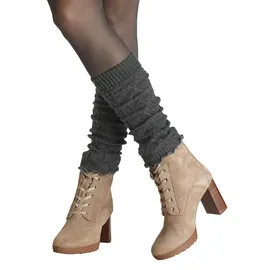 LAVANA Stulpensocken Damen 1x weinrot, 1x anthrazit meliert Gr.