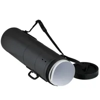 Relaxdays Ausziehbare Posterrolle mit Griff, Schwarz