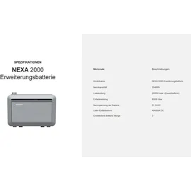 Growatt Balkonkraftwerk NEXA 2000 800 W inkl. 2048 Wh Erweiterungsakku