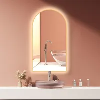 PonteSino HOKO Badspiegel Antibeschlag LED Design Bogenspiegel 60x100 cm