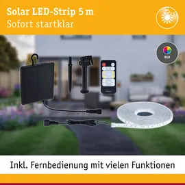 Paulmann LED Stripe Solar 5m RGB dimmbar inkl. Fernbedienung schwarz