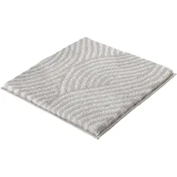 Badematte »Calma«, rutschhemmend beschichtet, fußbodenheizungsgeeignet, Badteppich, Wellen Design, 89972408-0 nebel 1 St.