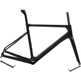 HIMALO Carbon Rennrad-Rahmensatz 700C 45/48/51/54CM Pneumatik Gebrochener Wind Scheibenbremse Rahmen Steckachse 100/142mm Interner Fräsrahmen Leichtgewicht (Size : 51CM)