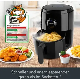 GOURMETmaxx Heißluft-Fritteuse 3L 1400W schwarz