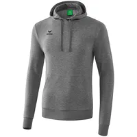 Erima Herren Basic Kapuzen Sweatshirt, grau Melange, XXXL