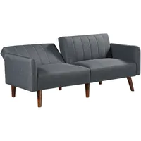 [en.casa] Schlafsofa Malå mit Liegefunktion 175x70x72 cm Grau