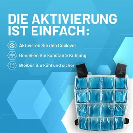 INUTEQ Biobased PCM Coolover 15°C kühlende Weste Blau Herren