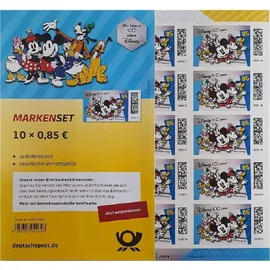 Deutsche Post Markenset 10 x 0,85€ 100 Jahre Disney, Selbstklebend