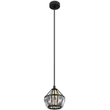 GLOBO Pendelleuchte 1-flg. 12,5 cm rund schwarz messing