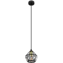GLOBO Pendelleuchte 1-flg. 12,5 cm rund schwarz messing