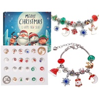 24 Tage weihnachten Adventskalender DIY Armband 2022 Weihnachten countdown Weihnachtskalender,A