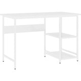 vidaXL Computertisch Weiß 105x55x72 cm MDF und Metall