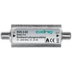 Axing SVS2-02 Breitband-Leitungsverstärker, 14-20 dB, 47-2200 MHz, 6 dB Entzerrung SVS00202 SVS 2-02