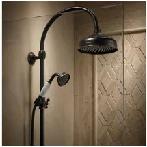 PaulGurkes Aufputzset Retro Regendusche Nostalgie schwarz 27271000