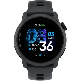 COROS Pace 4 GPS 43 mm Silikonarmband Schwarz 22 mm