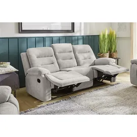 luma-home Couch Chenille 3-Sitzer Grau