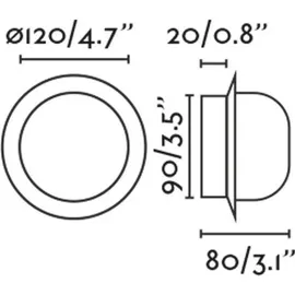 FARO Wandleuchte innen/Deckenleuchte koralle MAY Wand-/Deckenleuchte