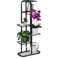 Relaxdays Blumentreppe Metall, 6-stufige Blumenetagere, außen & innen, HBT