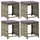 vidaXL Gartenhocker 40,7 x 53 x 40,1 cm grau 4 St.