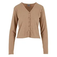 URBAN CLASSICS Gestrickte Strickjacke in beigemelange M