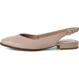 Marco Tozzi Damen Slingpumps mit Verstellbarem Riemen aus Leder, Rosa (Nude), 37 EU