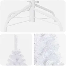 vidaXL Künstlicher Weihnachtsbaum mit Beleuchtung & Kugeln Weiß 180 cm