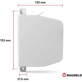 BAUHELD BAUHELD® Rollladen Gurtwickler Aufputz 14mm Mini mit Einfädelautomatik Weiß