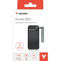 Verbatim Pocket SSD 2 TB USB 3.2 Typ-C schwarz-grau