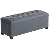 Songmics Sitzhocker mit Stauraum 40 x 110 x 40 cm Grau