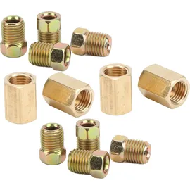 lede Bremsleitungs Fittings Set 12-teilig Messing 3/8 Zoll 24 Gewinde