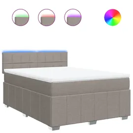 vidaXL Boxspringbett 140 x 200 cm Taupe
