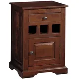 Massivmoebel24 Nachttisch Akazie 46x40x65 nougat lackiert OXFORD #269