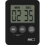 EMOS Digitaler Küchentimer/Kurzzeitmesser/Eieruhr/Kitchen Timer mit Alarm und Magnet, schwarz, 7 × 55 × 70 mm
