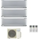 Panasonic - trial split inverter-klimagerät serie etherea silver 12+12+12 mit cu-3z68tbe r-32 wi-fi integrated 12000+12000 silver