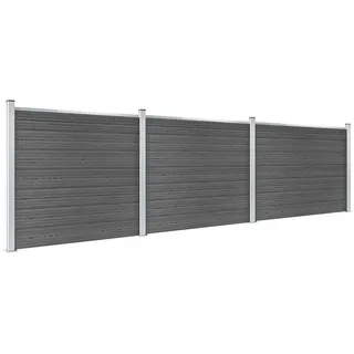Sichtschutzzaun Element Set 526 x 146 cm schwarz