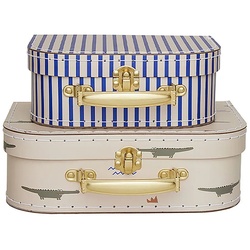 OYOY Mini - Toucan & Stripe Mini-Koffer, beige (2er-Set)