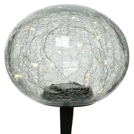 Kaemingk Wegeleuchte Glas, Kunststoff 15 cm Solarzelle inkl. Dämmerungssensor weiß