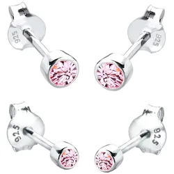 Elli Set Kristalle Basic 925 Silber Schmuck-Set   Damen 