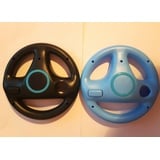 2x Nintendo Wii Lenkrad Hellblau und Schwarz Mario Kart Controller Zubehör Wheel