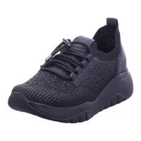 Gabor Damen Low-Top Sneaker, Frauen Halbschuhe,schnürschuhe,schnürer,straßenschuhe,Strassenschuhe,Sportschuhe,schwarz (Glitter),43 EU 9 UK - 43 EU