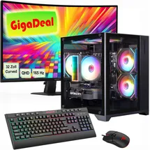 Hyrican GigaDeal Gaming-PC Infinity Mini BK 2023 32" LED AMD Ryzen 5 7500F 4,0 GHz 32 GB RAM 1 TB SSD GeForce RTX 5060 Windows 11