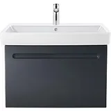 Duravit No. 1 Möbel-Waschtisch 23758000002 80x46cm, mit Hahnloch, Überlauf, Hahnlochbank, weiß