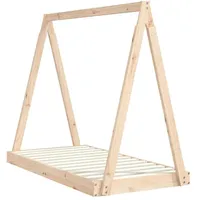 vidaXL Kinderbett Tipi 70 x 140 cm Kiefer massiv braun
