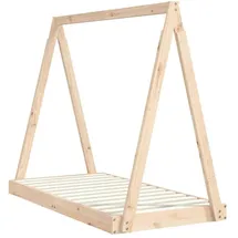 vidaXL Kinderbett Tipi 70 x 140 cm Kiefer massiv braun