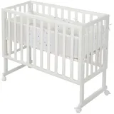 roba Beistellbett, (BxL): 49,5 cm x 90 cm, Holz, weiß, & weiss