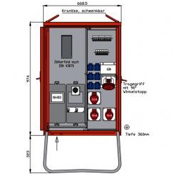 Walther Anschlussverteiler WAV0170R1, 44kVA