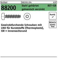 Industrial Quality Supplies Linsenkopfschraube für Kunstoffe VG 3x12 Stahl