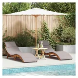 vidaXL Sonnenliege 184 x 55 x 64 cm Taupe